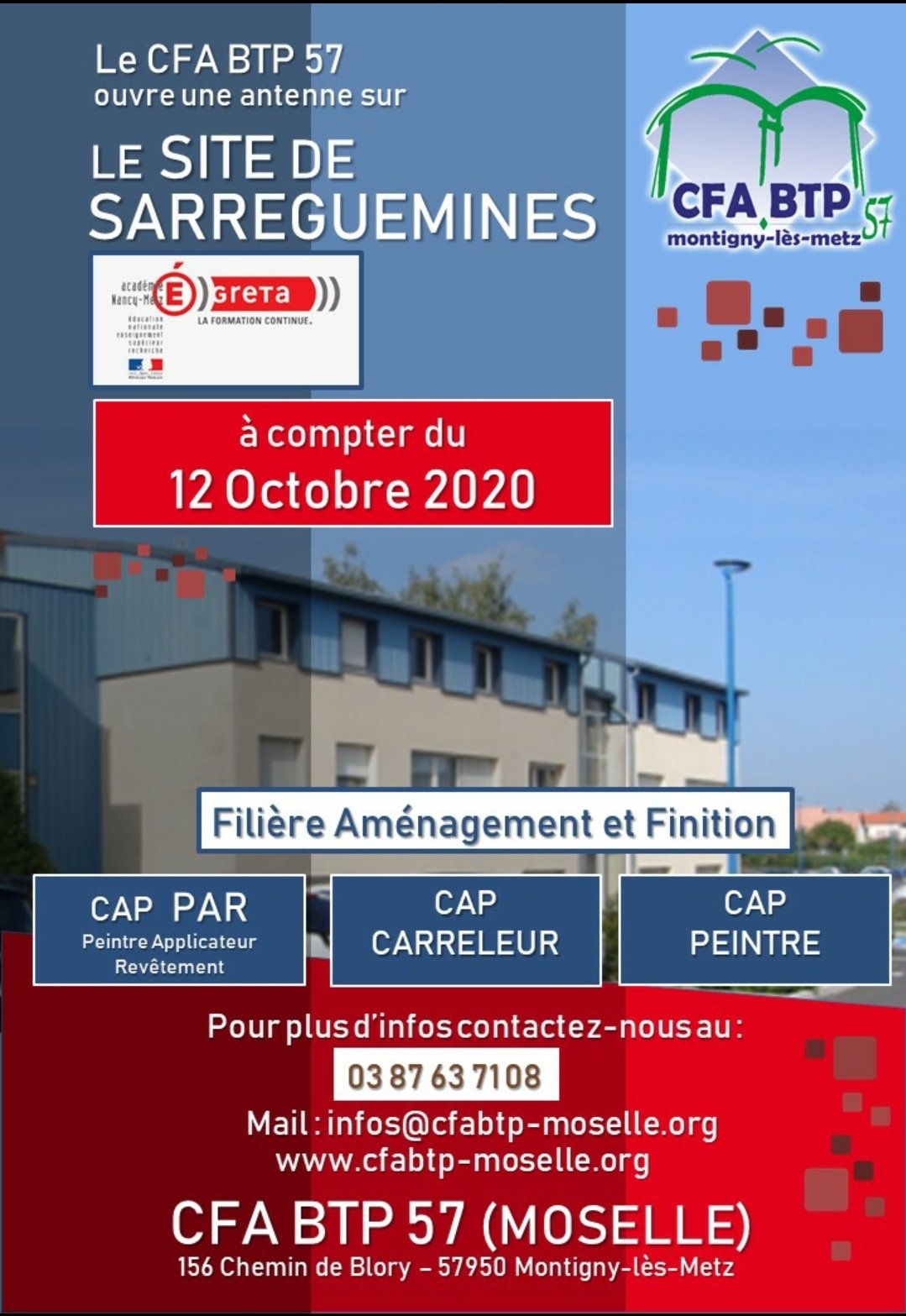 Lancement par le CFA BTP 57 d une antenne délocalisée à Sarreguemines